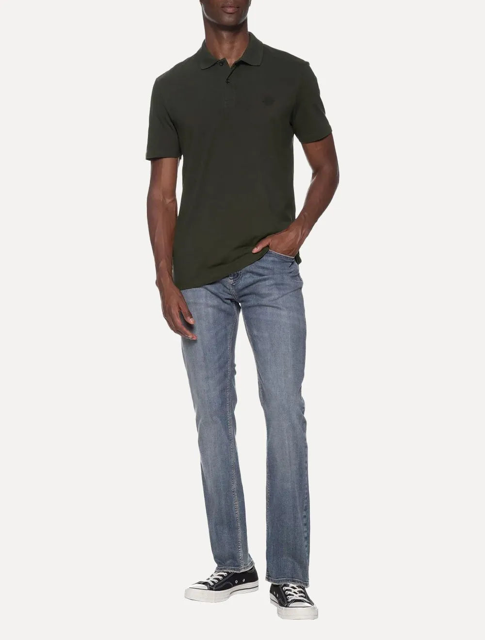 Polo John John Masculina Light Transfer Verde Escuro