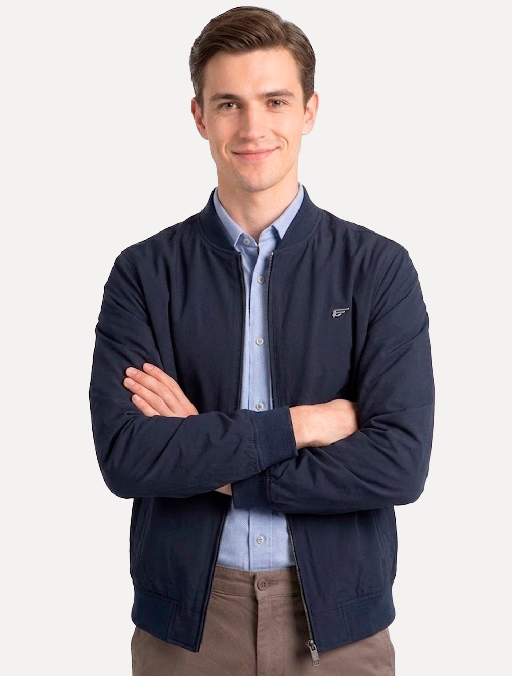 Jaqueta Ellus Masculina Tech Bomber Pin Point Azul Marinho