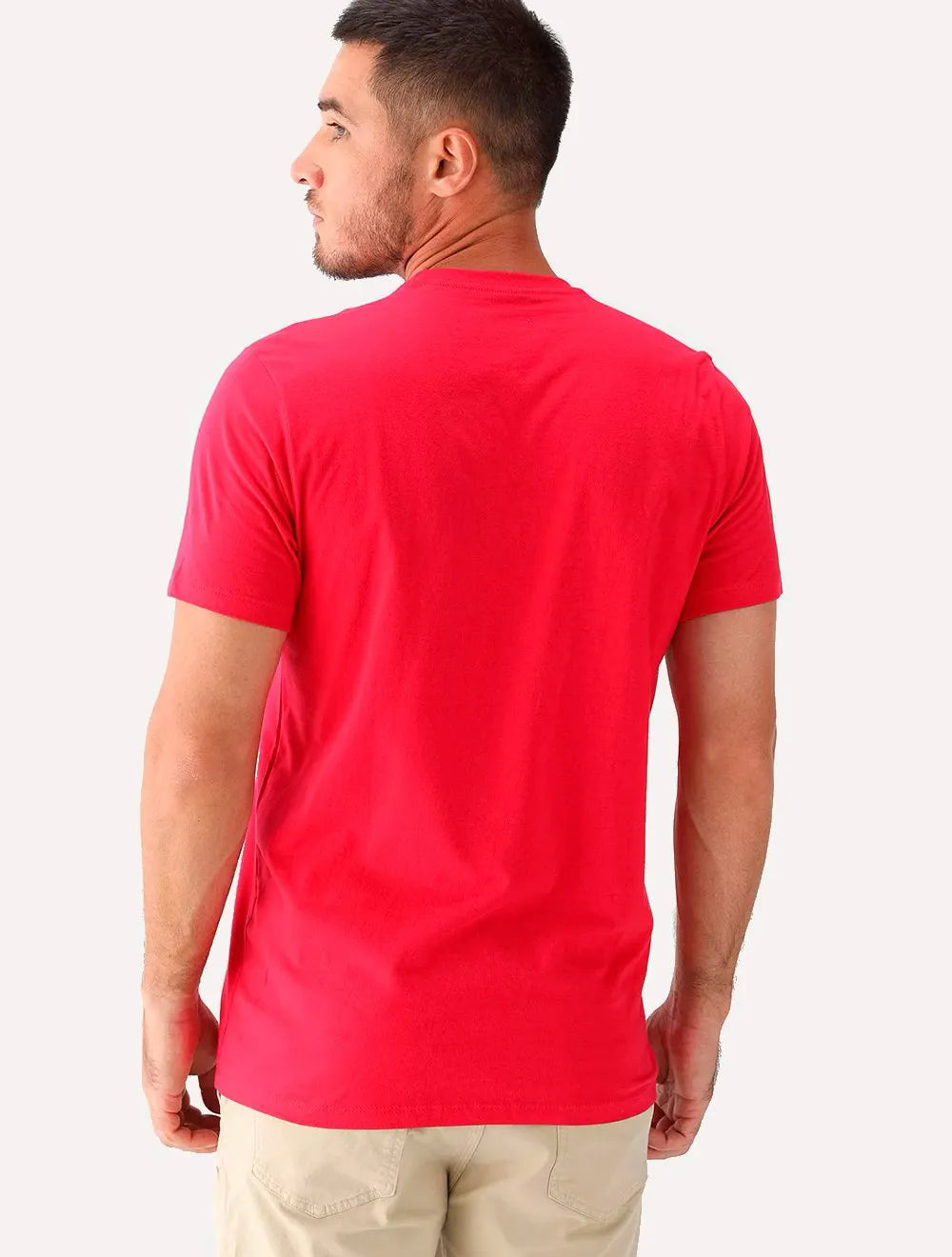 Camiseta Aeropostale Embroidered Black Logo NYC A87 Vermelha