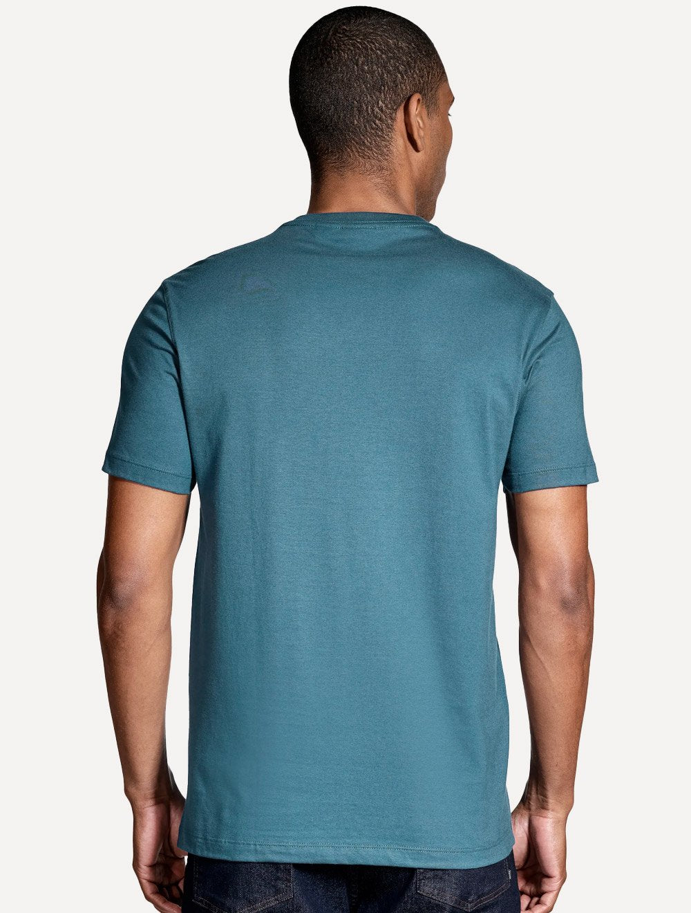 Camiseta Aramis Masculina Basic Lisa Dark Logo Azul Petróleo