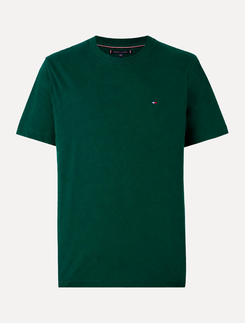 Camiseta Tommy Hilfiger Masculina Slim Fit Essential Stretch Verde Escuro