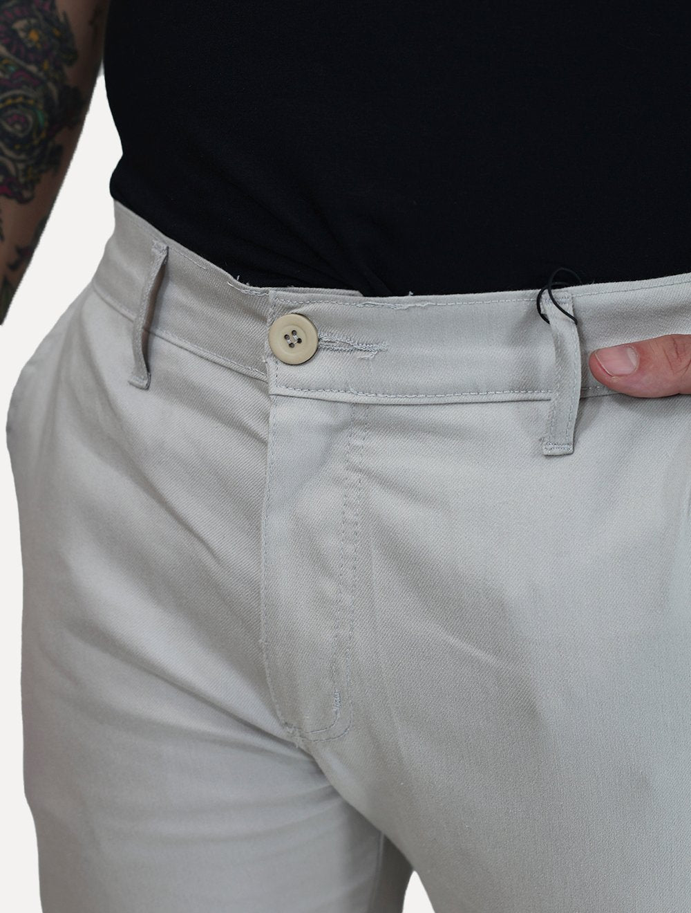 Calça Dixen Masculina Sarja Slim Areia