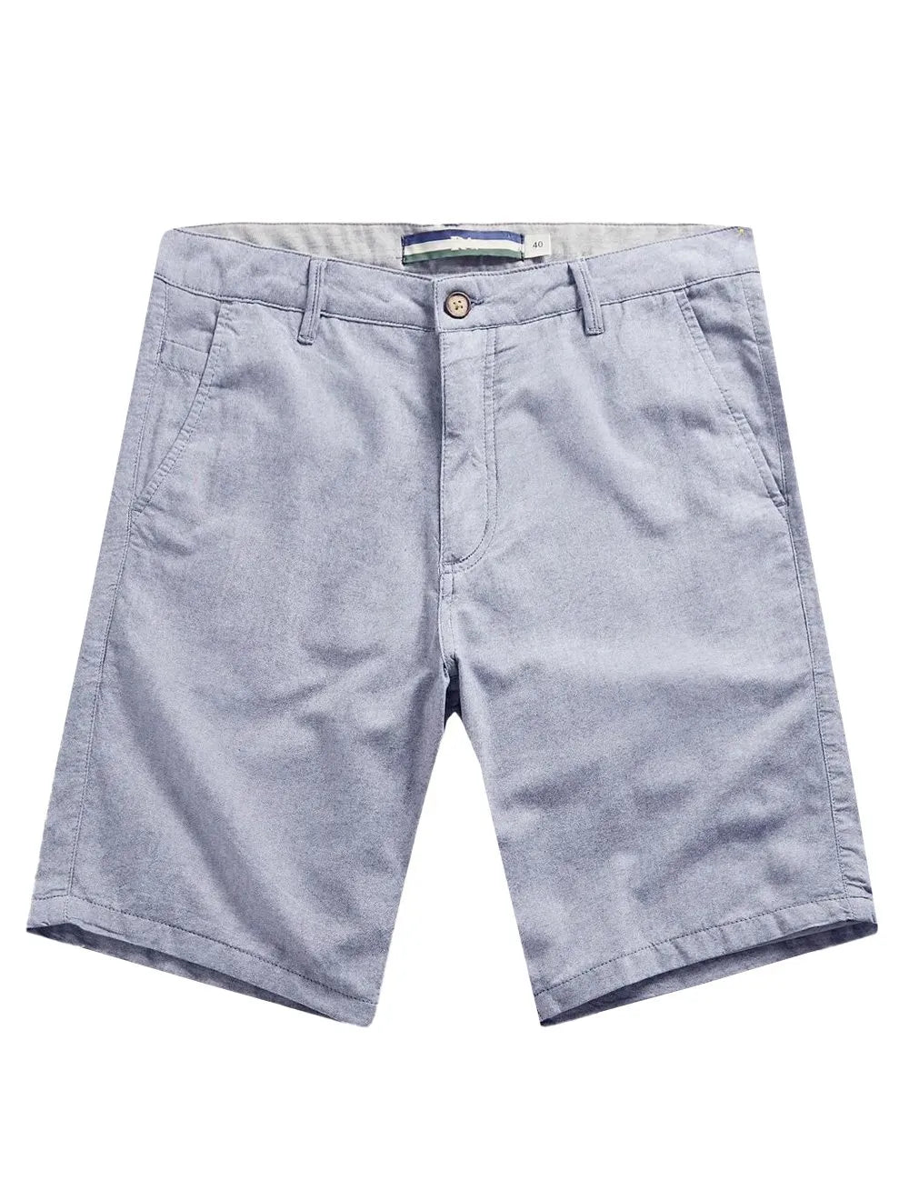Bermuda Reserva Masculina Oxford Forro Meia Malha Marinho Mescla