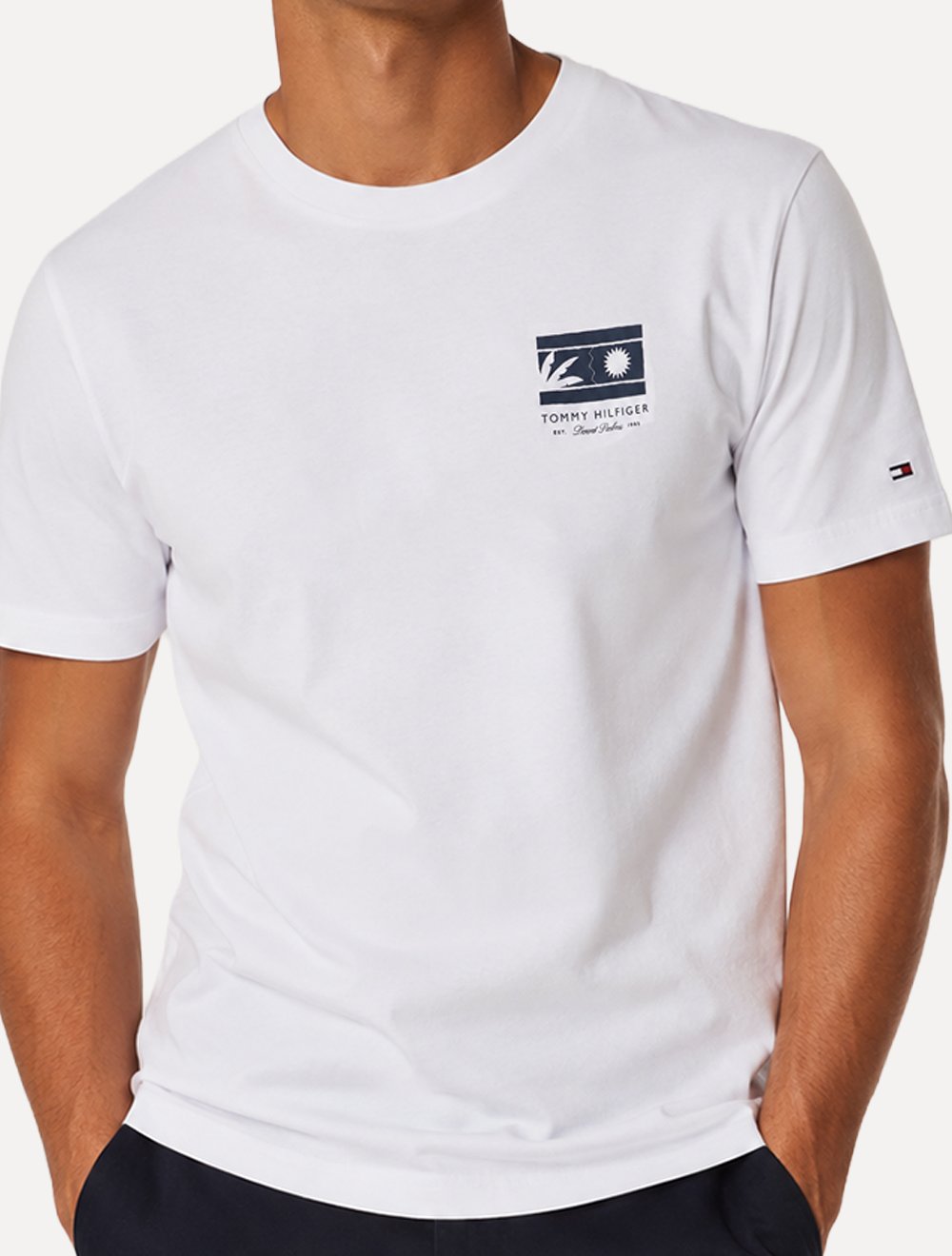 Camiseta Tommy Hilfiger Masculina Brand Love Graphic Tee Branca