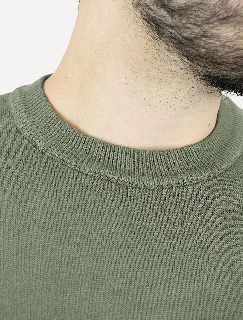Suéter Masculino Crewneck Tricot Liso Verde