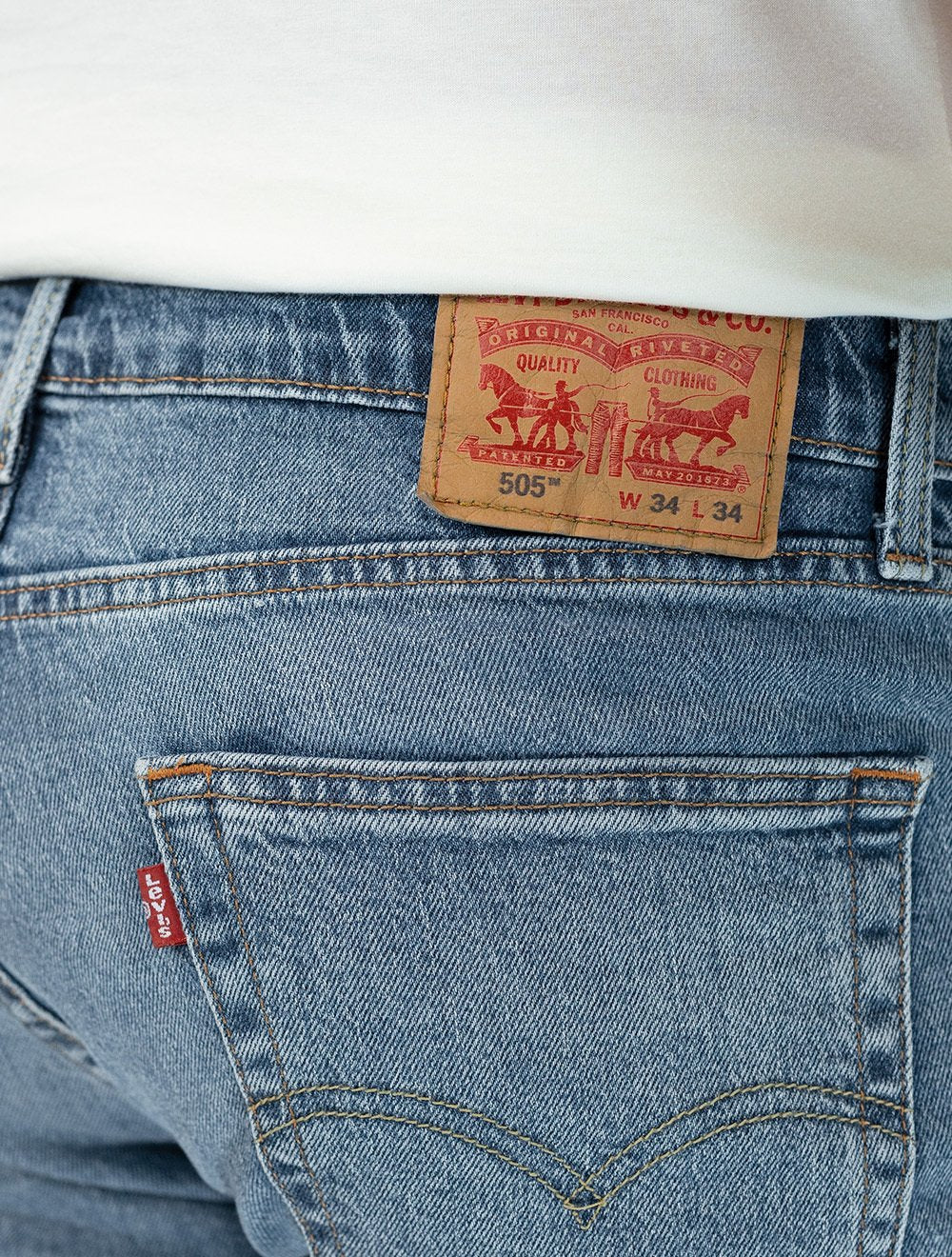 Calça Levis Jeans Masculina 505 Regular Custom Denim Azul