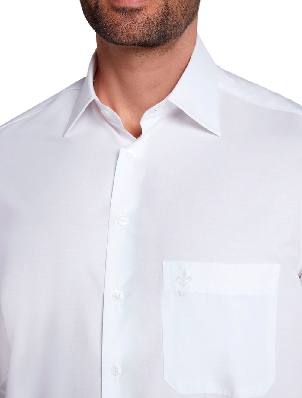 Camisa Dudalina Masculina Comfort Tricoline Lisa Branca
