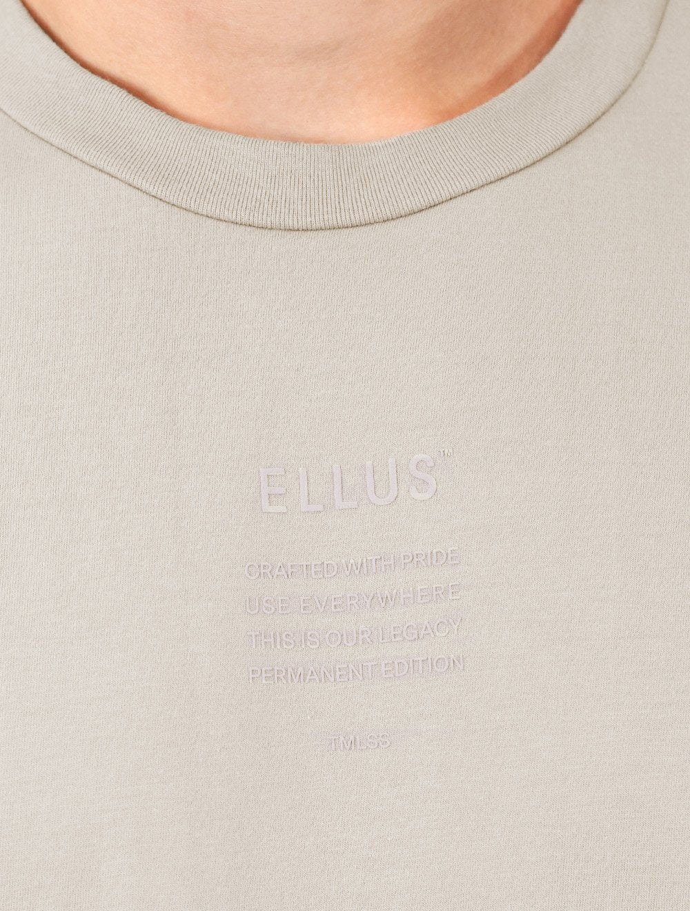Camiseta Ellus Masculina Cotton Fine Timeless Classic Cinza Claro