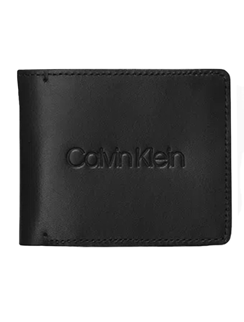 Kit Carteira e Chaveiro Calvin Klein Couro Logo Preta