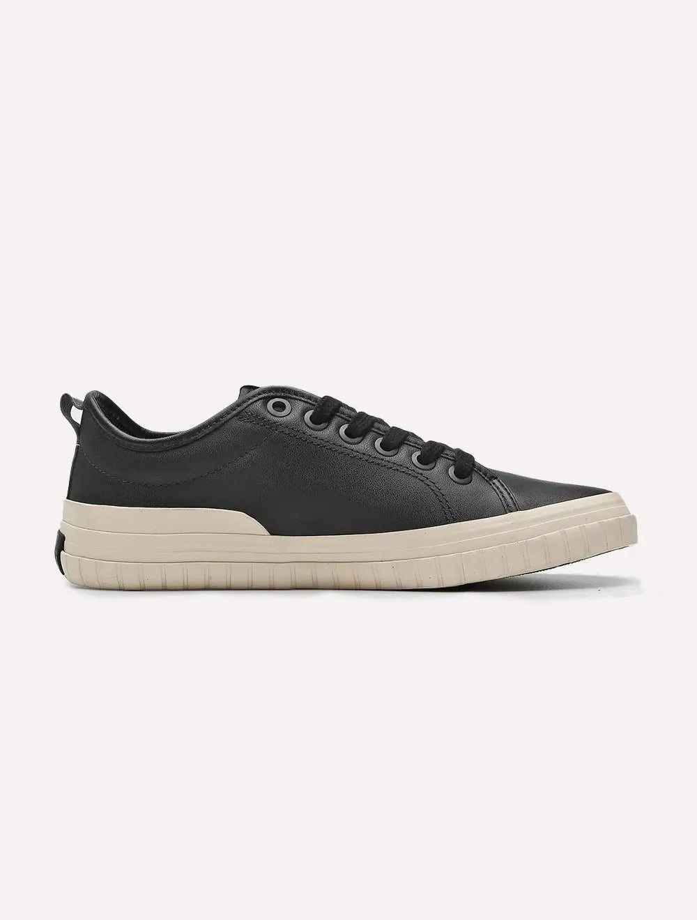 Tênis Aramis Masculino Couro Recortes Deep Leather Preto