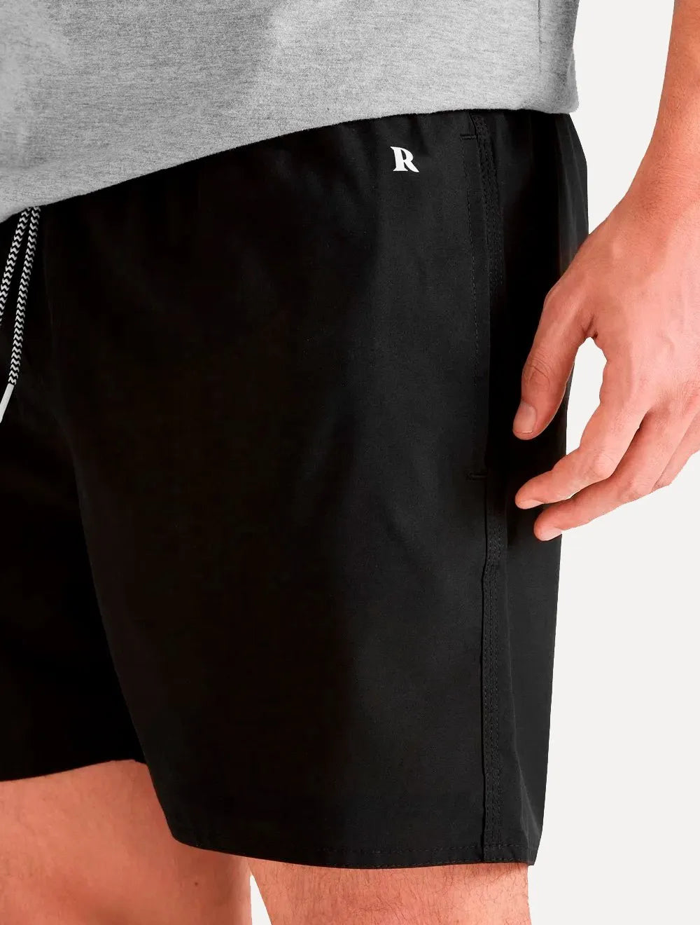 Short Reserva D'Água Beachwear Liso Bazar Preto