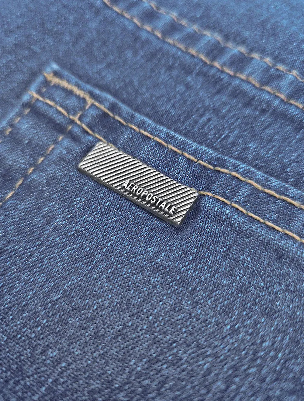 Bermuda Aeropostale Masculina Jeans Walk Azul