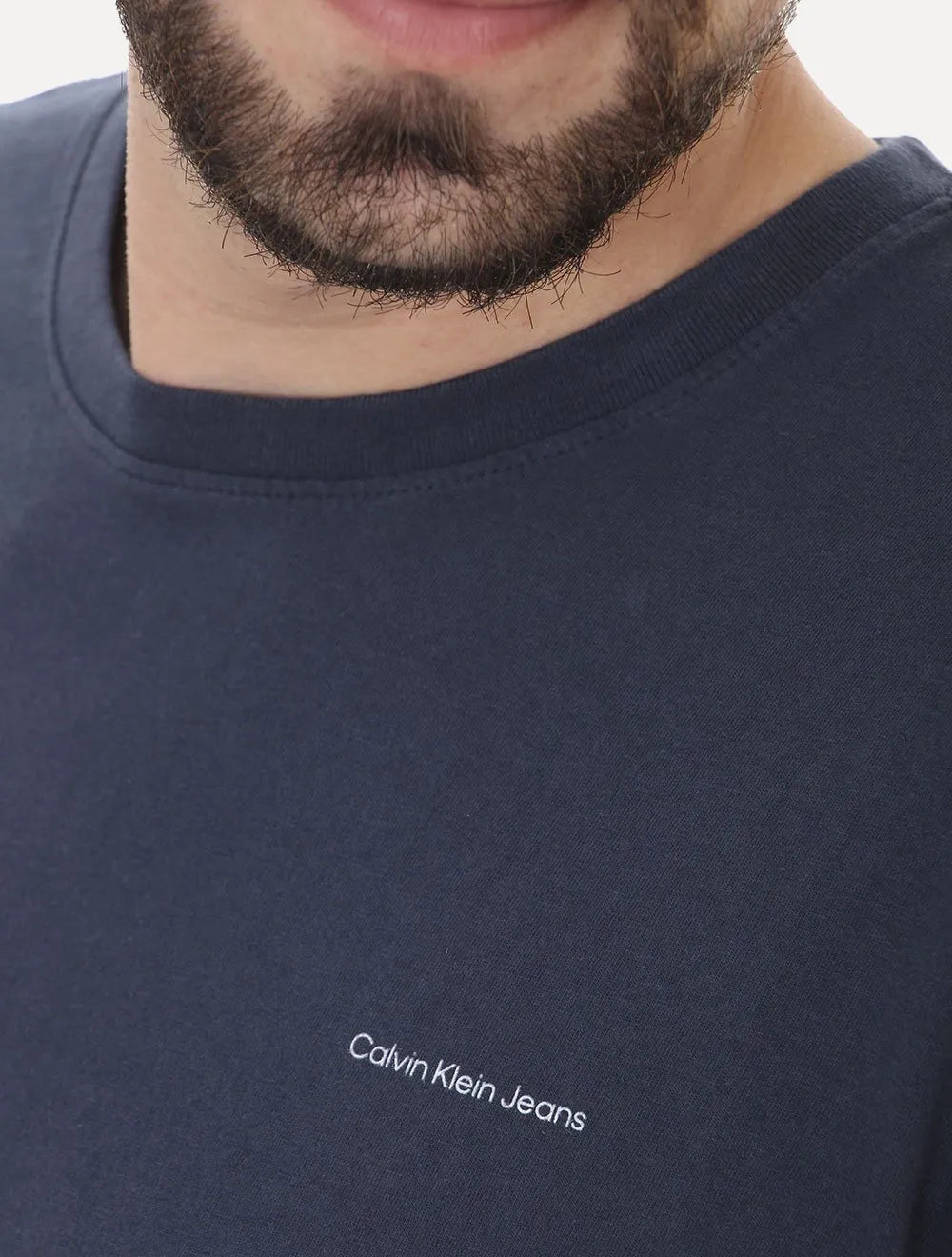 Camiseta Calvin Klein Jeans Masculina Light New Logo Azul Marinho