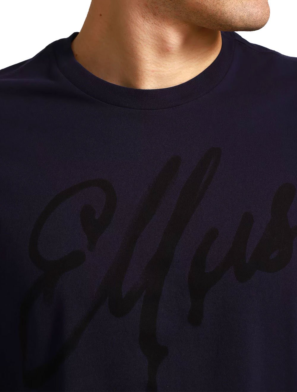 Camiseta Ellus Masculina Classic Manual Script Azul Marinho