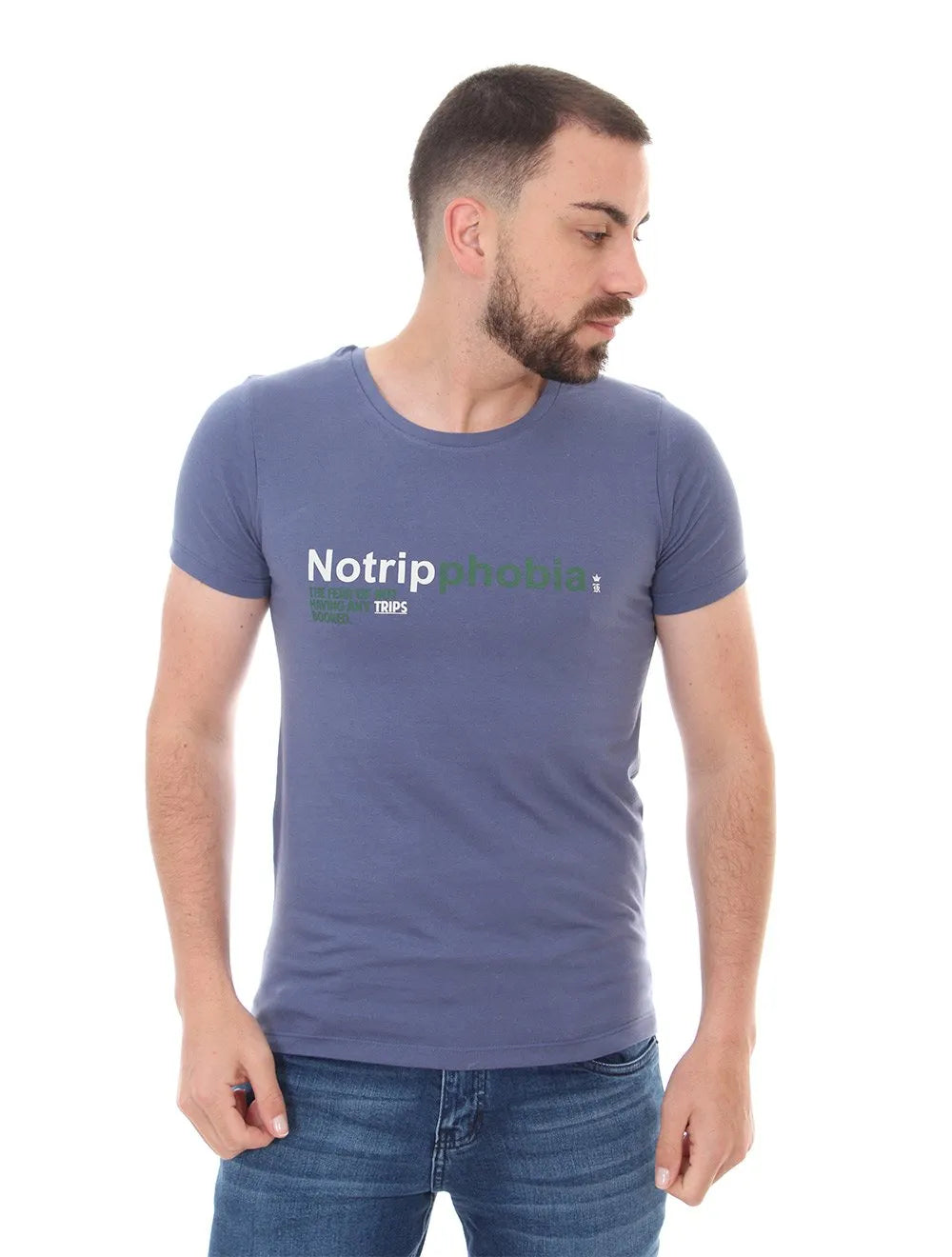Camiseta Sergio K Masculina No Trip Phobia Azul