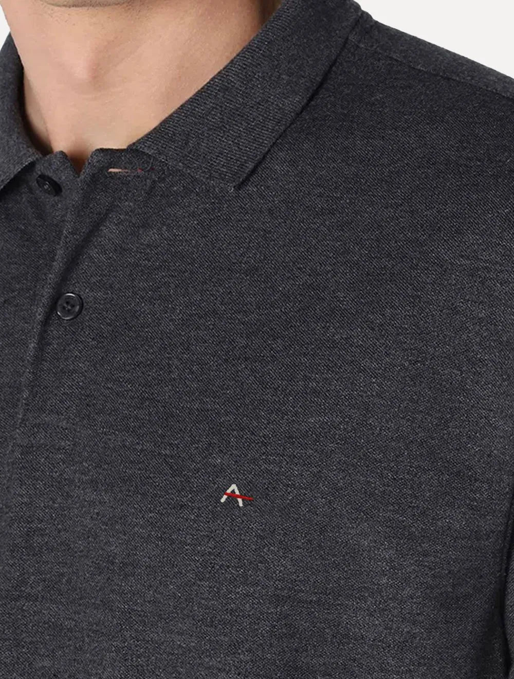 Polo Aramis Masculina Basic Piquet Grafite Mescla
