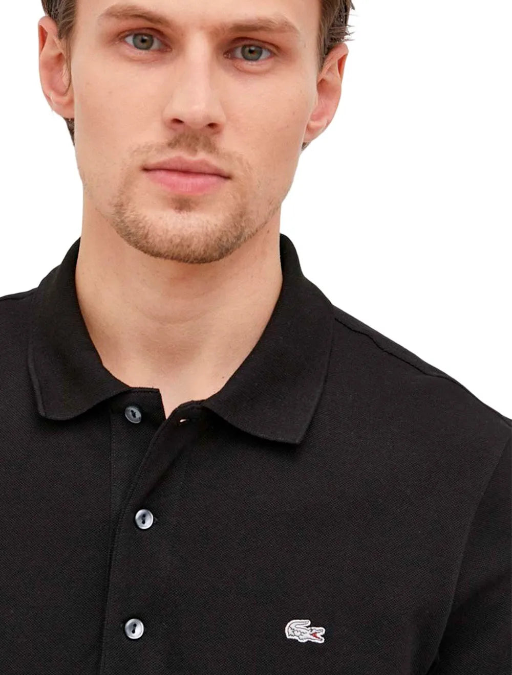 Polo Lacoste Masculina Piquet Slim Fit Stretch Preta