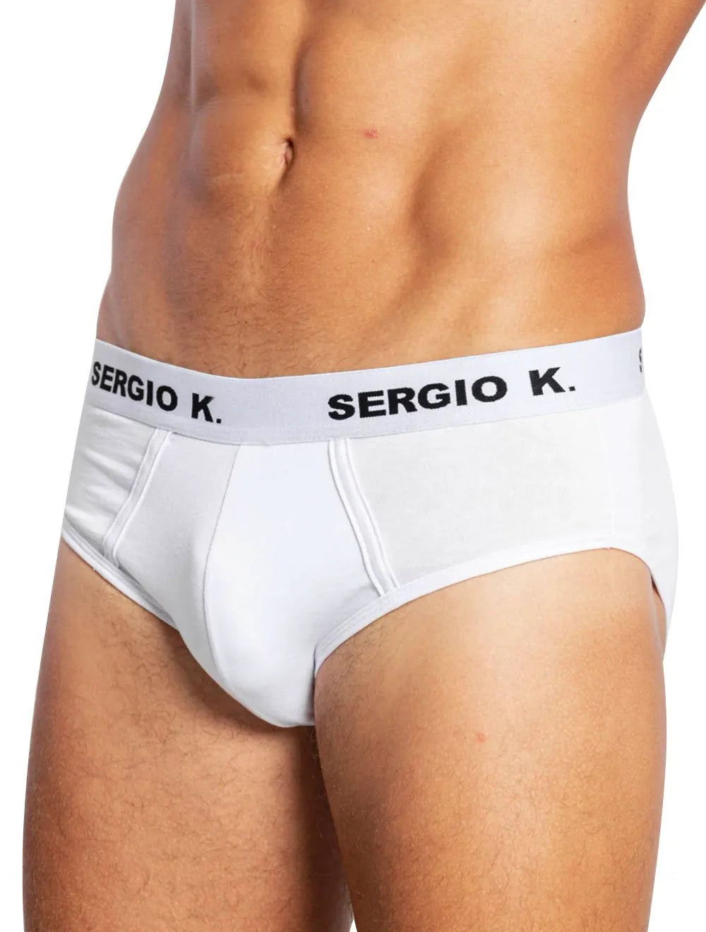 Cueca Sergio K Slip Branca Pack 2UN