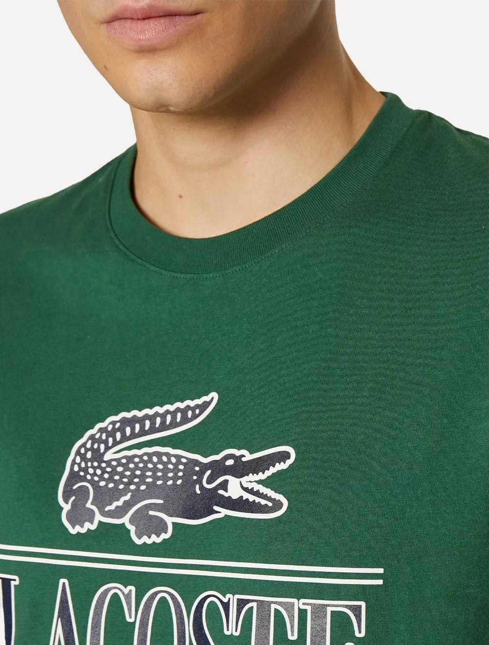 Camiseta Lacoste Masculina Heavy Cotton Jersey Vintage Verde