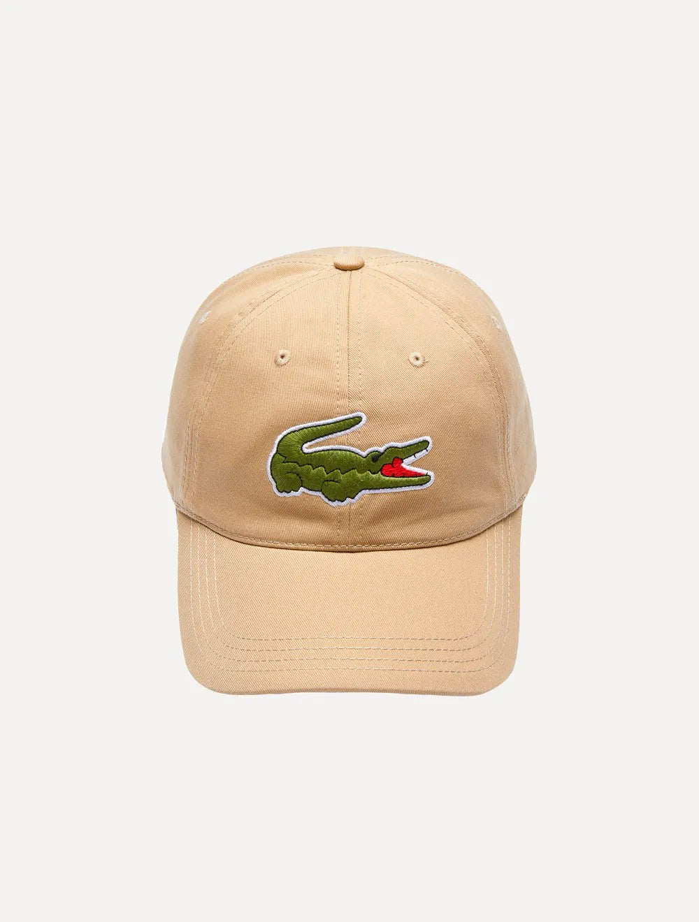 Boné Lacoste Casual Contrast Strep Big Logo Cáqui