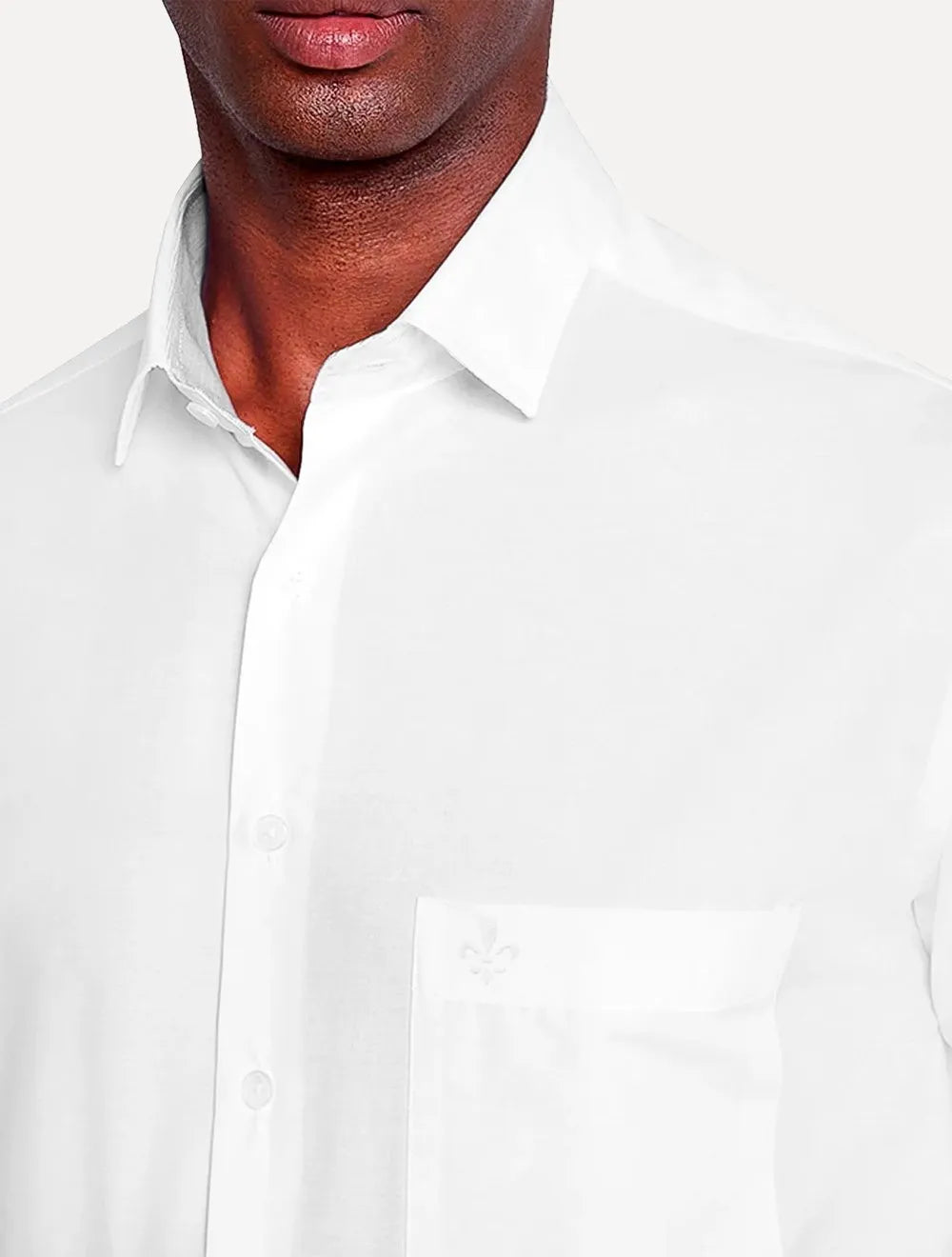 Camisa Dudalina Masculina Manga Curta Tricoline Lisa Branca