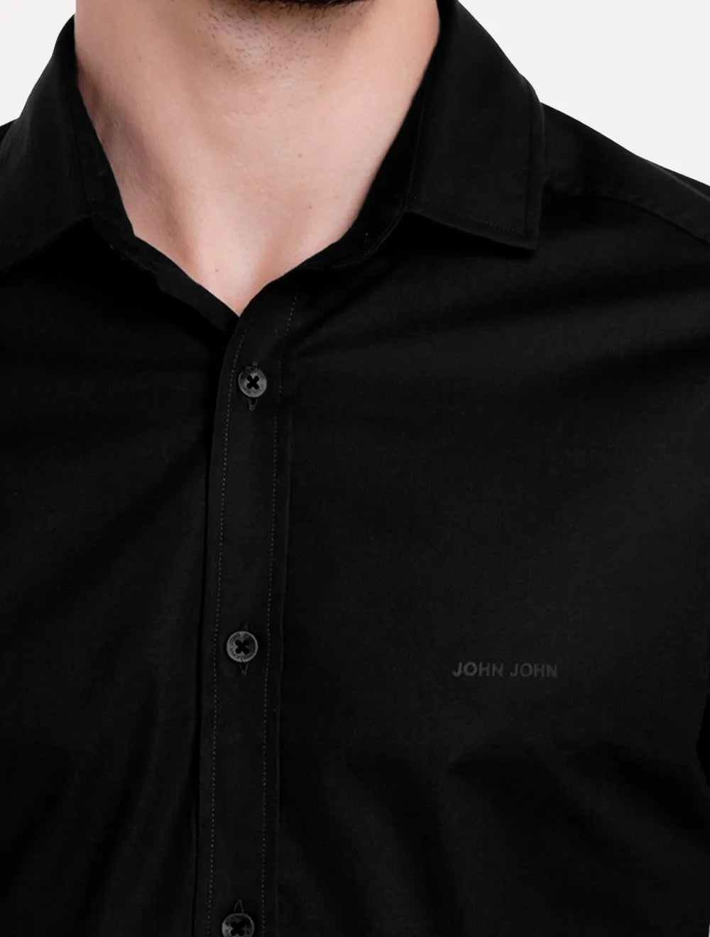 Camisa John John Masculina New Straight Preta