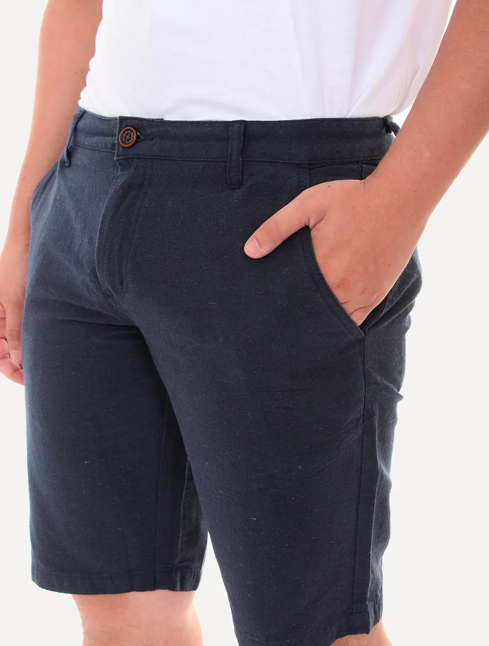 Bermuda Aramis Masculina Sarja Chino Eco Azul Marinho