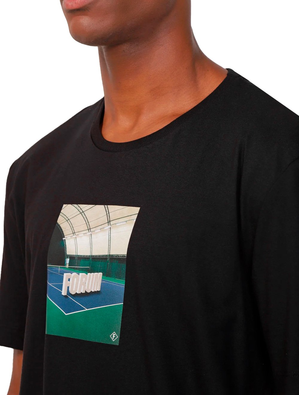 Camiseta Forum Masculina New Box Court Print Preta