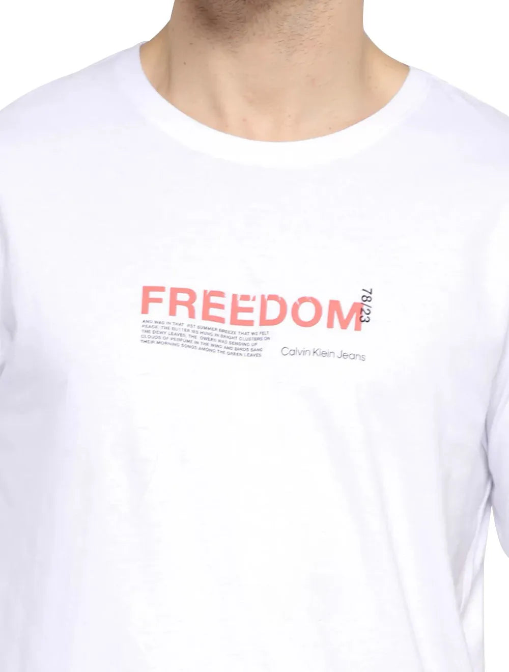 Camiseta Calvin Klein Jeans Masculina Freedom 78/23 Branca