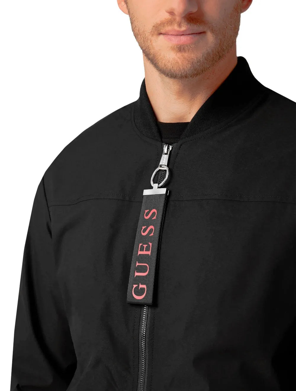 Jaqueta Guess Masculina Relaxed Bomber Comfort Flight Preta