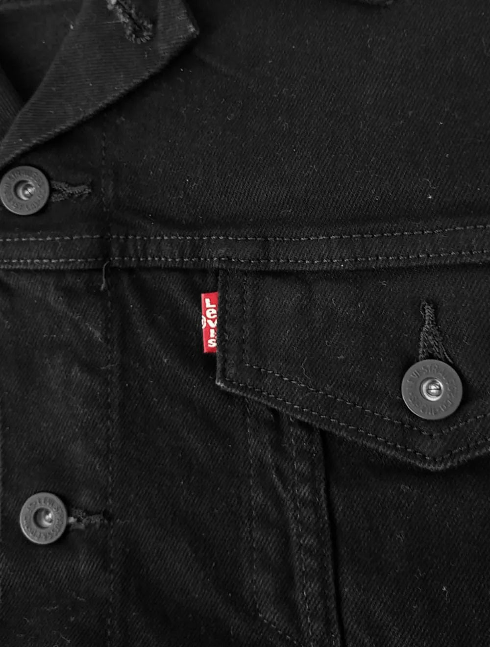 Jaqueta Levis Jeans Masculina Trucker Preta