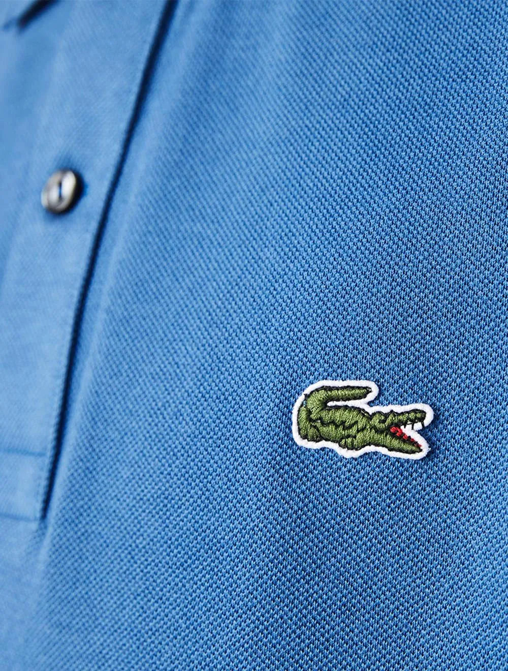 Polo Lacoste Masculina Slim Fit Classic Azul Médio