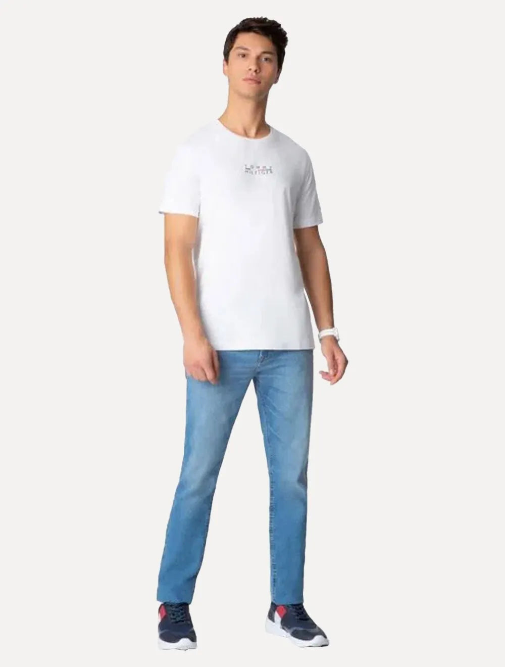 Calça Tommy Hilfiger Jeans Masculina Straight Denton Lucas Azul