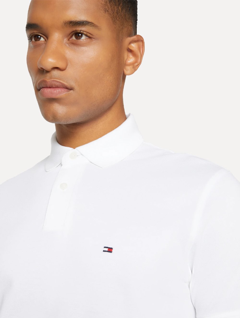Polo Tommy Hilfiger Masculina Regular Piquet 1985 Branca