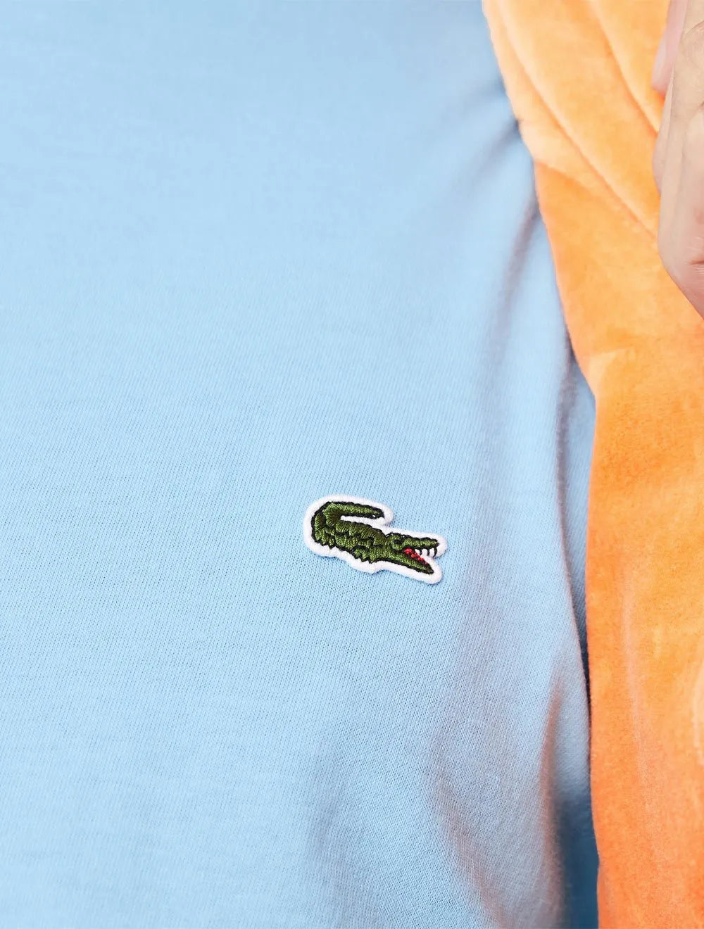 Camiseta Lacoste Masculina Jersey Pima Cotton Azul Celeste