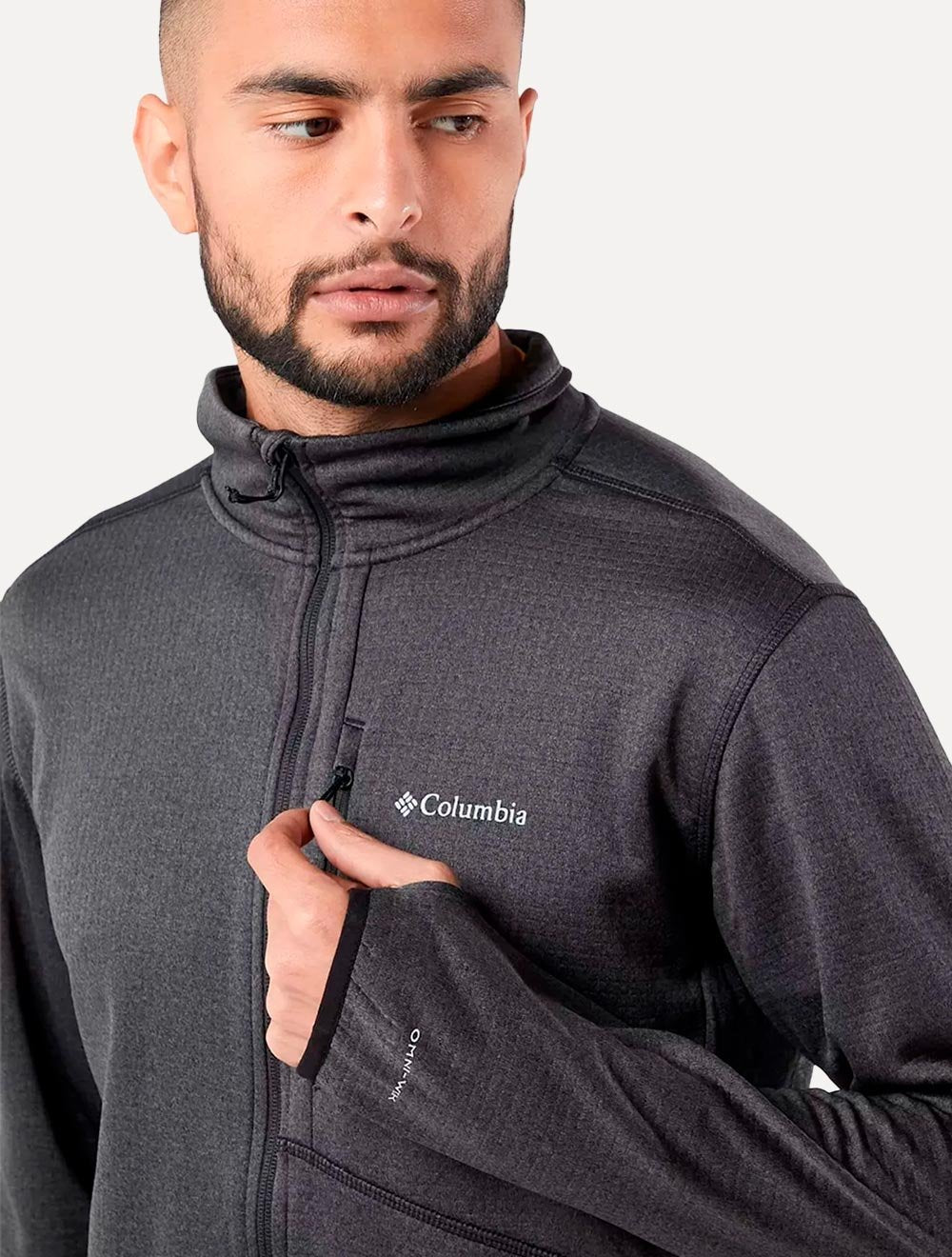 Jaqueta Columbia Masculina Fleece Park View Full Zip Grafite