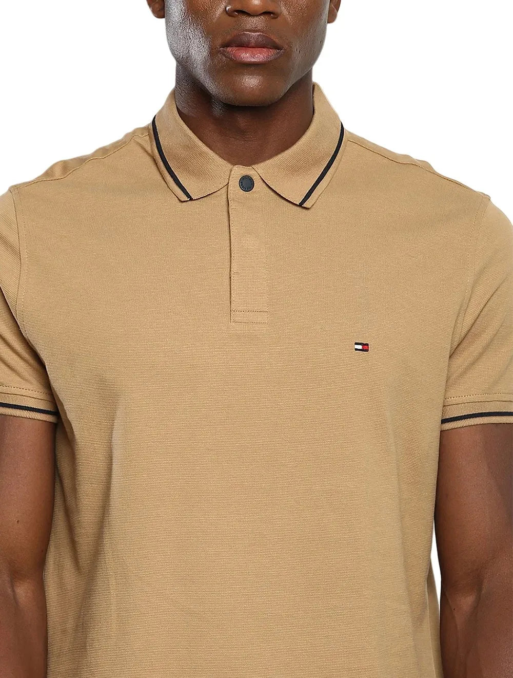 Polo Tommy Hilfiger Athletic Prep Pure Cotton Marrom Claro