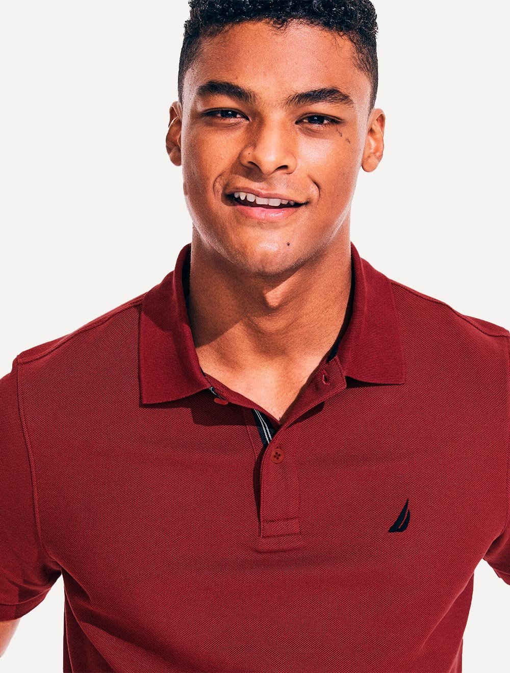 Polo Nautica Masculina Piquet Performance Deck Vermelha