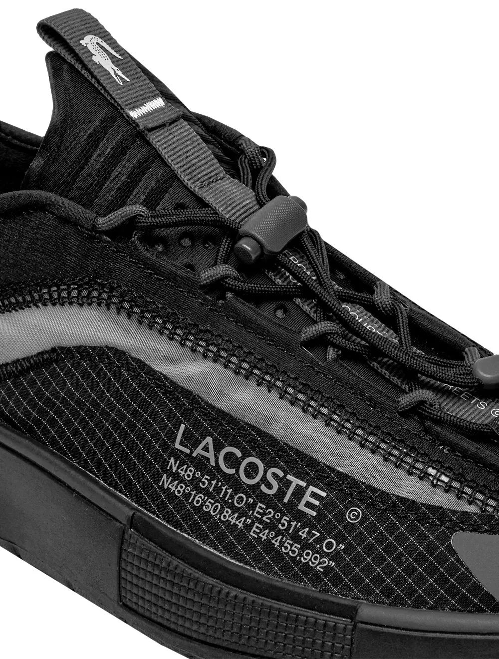 Tênis Lacoste Masculino Odyssa Lite Nylon Blk/Dk Gry Preto
