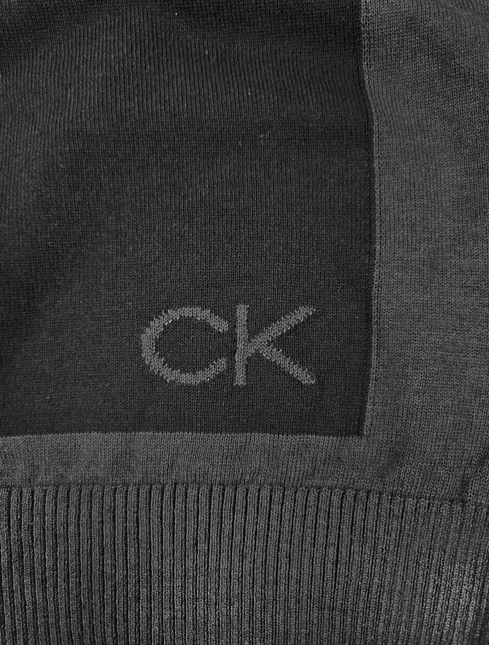 Suéter Calvin Klein Jeans Masculino Tricot CKS Square Preto Chumbo