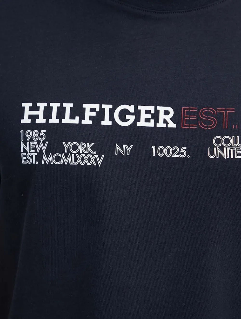 Camiseta Tommy Hilfiger Masculina Monotype 1985 Logo Azul Marinho