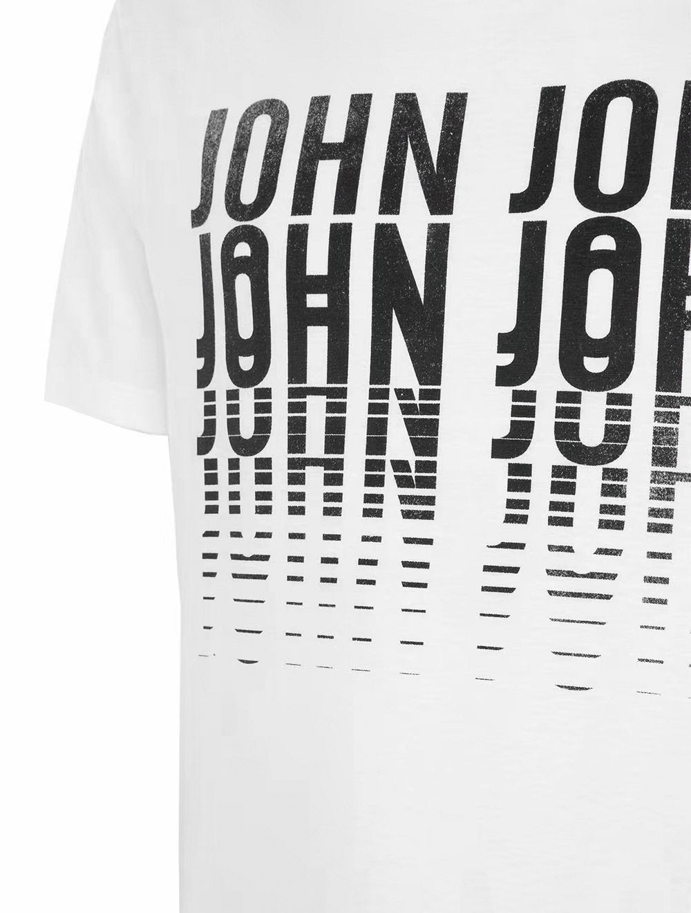 Camiseta John John Masculina Regular Logo Repeat Branca