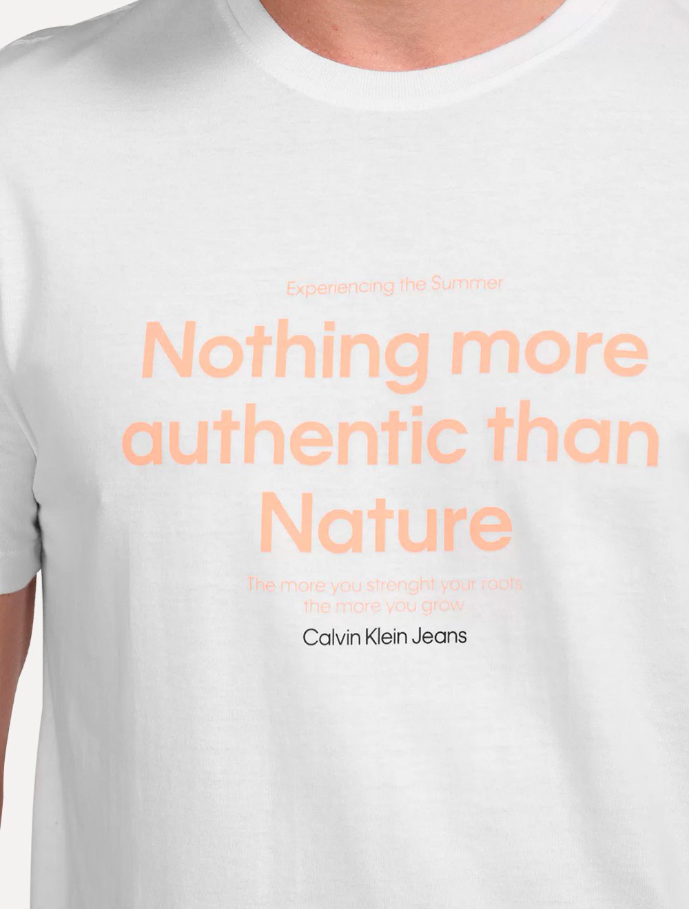 Camiseta Calvin Klein Jeans Masculina Authentic Nature Branca