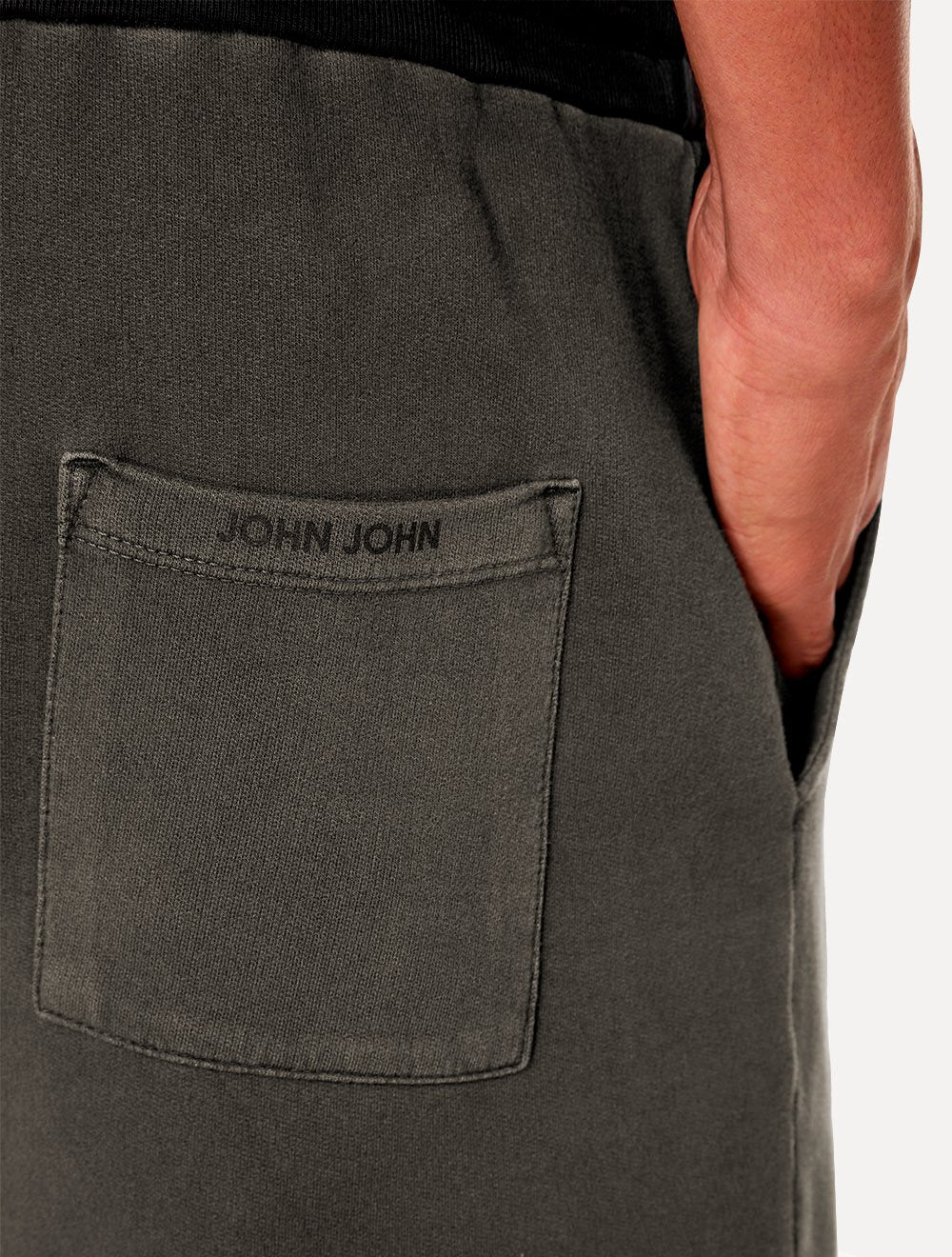 Bermuda John John Moletom Masculina Reta Caio Cinza Escuro