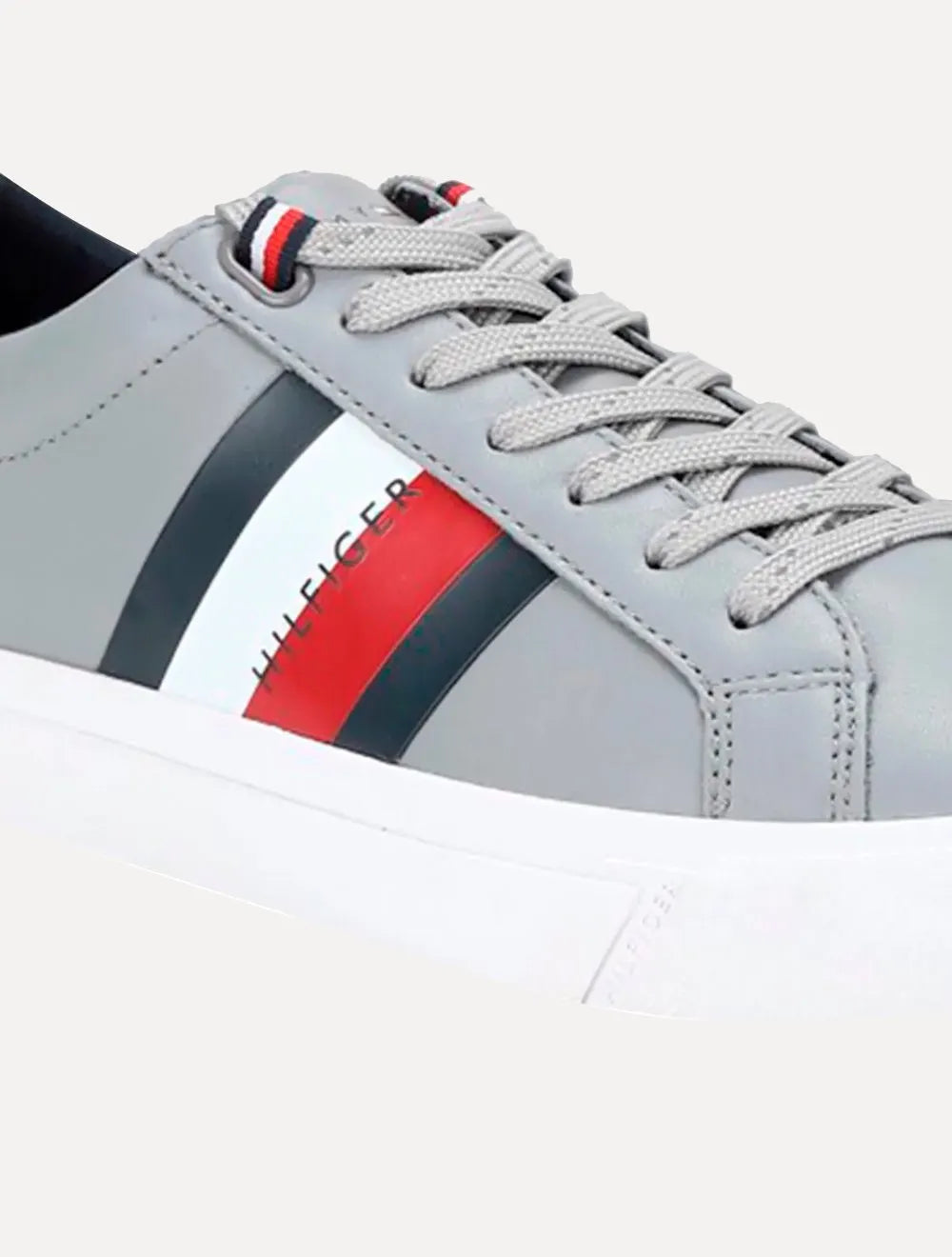Tênis Tommy Hilfiger Masculino Couro Dino 9A Griffin Cinza