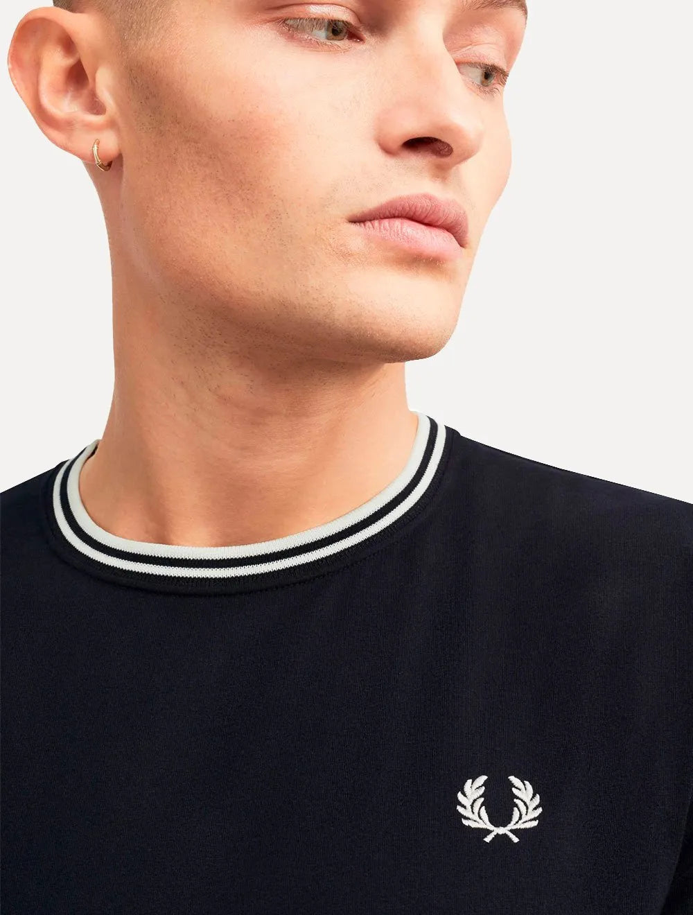 Camiseta Fred Perry Masculina Regular Twin Tipped Azul Marinho