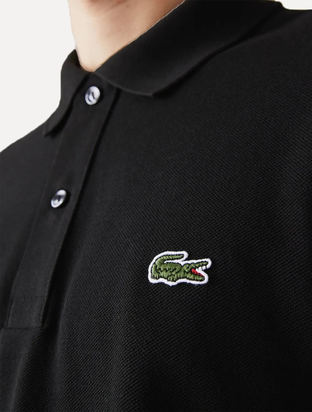 Polo Lacoste Masculina Slim Fit Classic Preta