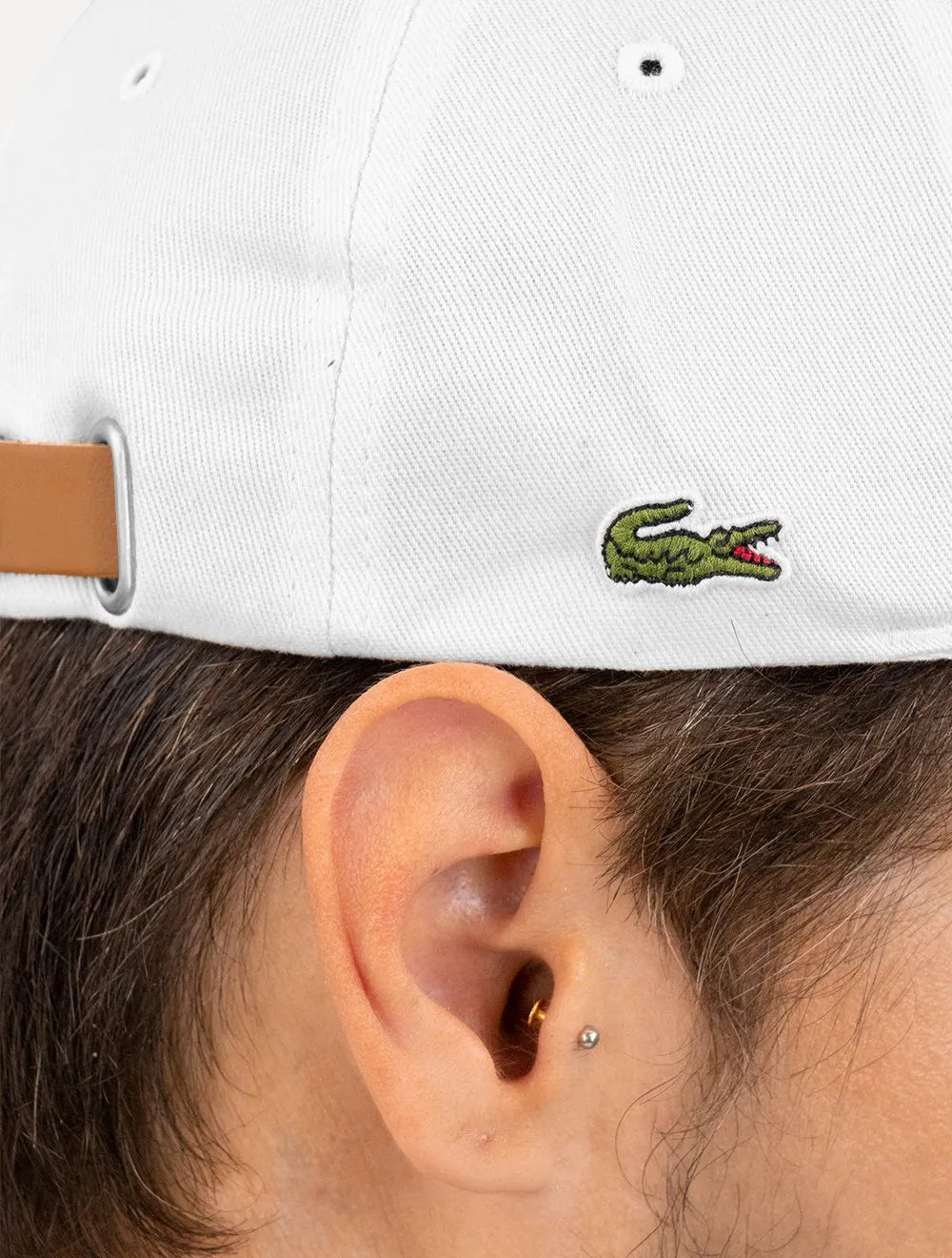 Boné Lacoste Casual Side Logo Branco