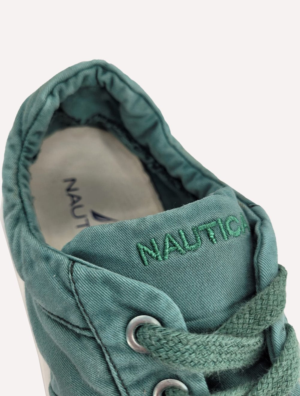 Tênis Nautica Masculino Texitil Recorte Logo Fanton Verde