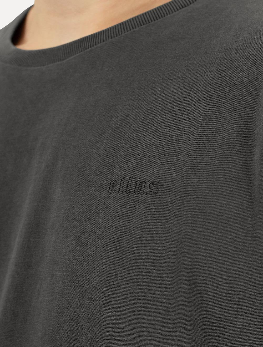 Camiseta Ellus Masculina Cotton Fine Grunge Gothic Classic Chumbo Mescla